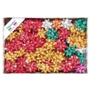 Stelle adesive per pacchi regalo Brizzolari - Nastro liscio - Assortito opaco - 65 mm - 3100 (conf.100)