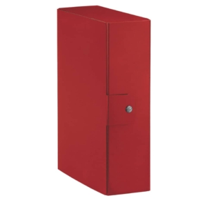 Scatole portaprogetti con bottone Delso Order Esselte - Dorso 10 - 25x35 cm - Rosso