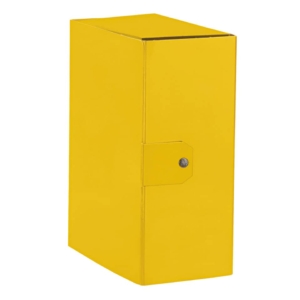 Scatole portaprogetti con bottone Delso Order Esselte - Dorso 15 - 25x35 cm - Giallo - 390395090