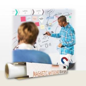 Lavagna adesiva roll-up VIVA magnetica Bianca 45x60 cm - 850