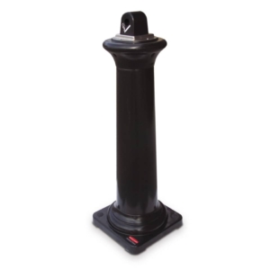 Stazione fumatori in resina Rubbermaid GroundsKeeper™ Tuscan Nero FG9W3000BLA