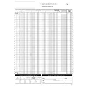 Blocco Registro Corrispettivi primanota dettaglianti Flex 29,7x21,5 cm - 1685120000 (12x2 copie autoricalcanti)