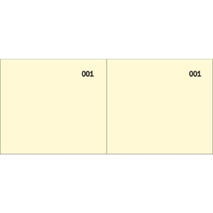 Scontrino colorato a 2 sezioni Data Ufficio blocco 100 copie prenumerate Giallo - DU160000030