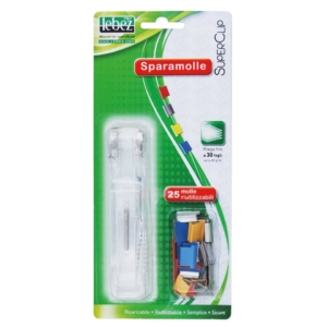 Sparamolle lebez Supaclip fino a 30 fogli Trasparente - 1060 (conf.25 molle)