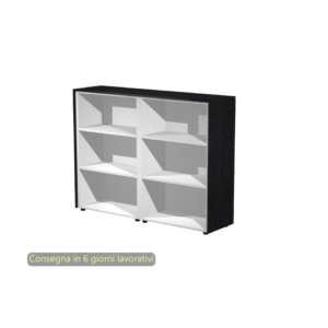 Coppia mobili medi a giorno Artexport Flora Nero venato - L163 P43 H119,8 cm - 935C/8