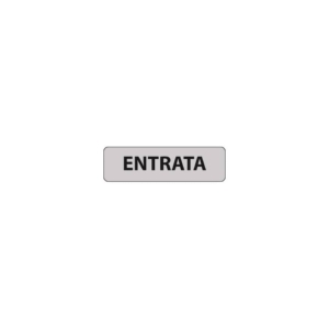 Cartelli per interni "Entrata" 17x4,5 cm Grigio/nero - 1401.000AA (conf.15)