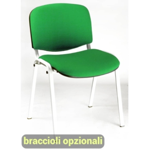Sedie attesa ufficio Agata DADO UNISIT - polipropilene - Bianco - Verde - D5B/2/EV (conf.2)