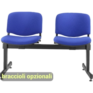 Panca 2 posti - Agata DADO UNISIT - ignifugo - Blu - L100xP58xH82 cm