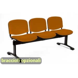 Panca 3 posti - Agata DADO UNISIT - polipropilene - Arancione - L150xP58xH82 cm