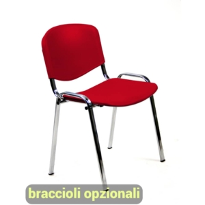 Sedie collettività Agata DADO UNISIT - cromo - Rosso - D5PC/2/RO (conf.2)
