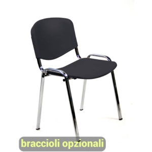 Sedie collettività Agata DADO UNISIT - cromo - Nero - D5PC/2/NE (conf.2)