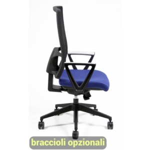 Sedia ufficio ergonomica semidirezionale NEREIDE UNISIT - polipropilene - Blu - NDAE/EB