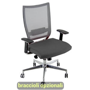 Sedia ergonomica CONCEPT UNISIT - pelle - Grigio - COT/PT