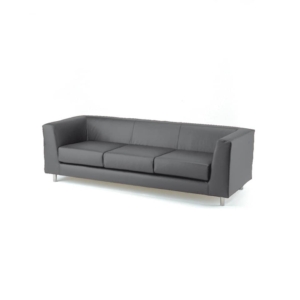 Divano 3 posti - divanetto attesa in similpelle - QUAD UNISIT - Grigio - QD3/KG