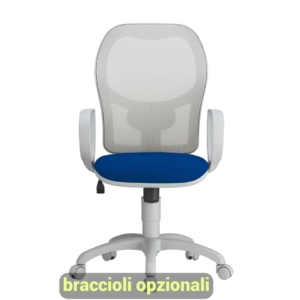 Sedia per ufficio Blu HUBBLE HUHU UNISIT struttura Grigia - poliestere - schienale in rete