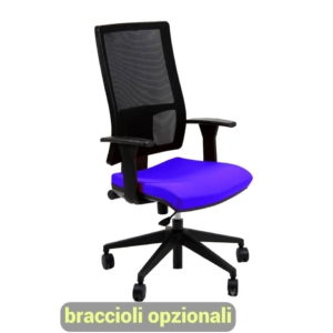 Sedia da ufficio con ruote NEREIDE UNISIT - polipropilene - Blu - NDA/EB