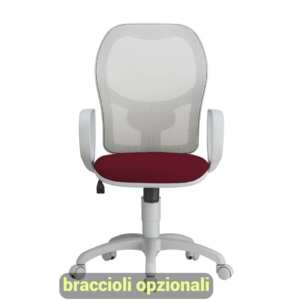 Sedia per ufficio Bordeaux HUBBLE HUHU UNISIT struttura Grigia - tessuto ignifugo - schienale in rete