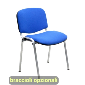 Sedie attesa ufficio Agata DADO UNISIT - ignifugo - Grigia - Blu - D5G/2/IB (conf.2)