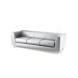 Divano 3 posti - divanetto attesa in similpelle -QUAD UNISIT - Bianco - QD3/KQ