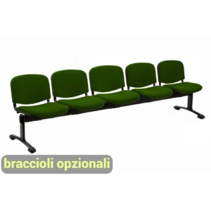 Panca 5 posti - Agata DADO UNISIT - polipropilene - Verde - L250xP58xH82 cm