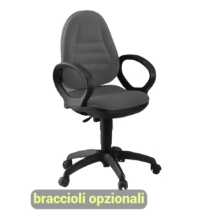Sedia operativa METIS UNISIT - polipropilene - Grigio scuro - MTAS/ET