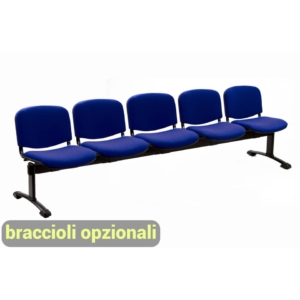 Panca 5 posti - Agata DADO UNISIT - polipropilene - Blu - L250xP58xH82 cm