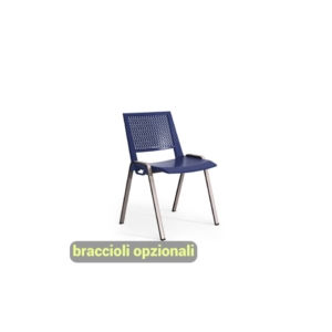 Sedia gambe in metallo collettività KENTRA UNISIT - plastica - Blu - KEV/BL