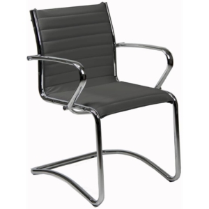 Sedia visitatore POLLUX NEW UNISIT - pelle - Grigio - PNV/PT