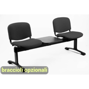 Panca 2 posti - Agata DADO UNISIT con tavolo - polipropilene - Grigio scuro - L150xP58xH82 cm
