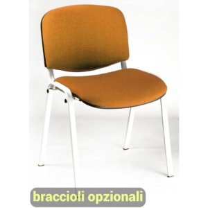 Sedie attesa ufficio Agata DADO UNISIT - polipropilene - Bianco - Arancione - D5B/2/EA (conf.2)