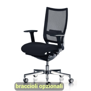Sedia ergonomica CONCEPT UNISIT - similpelle - Nero - COT/KN