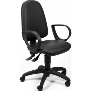 Sedia da ufficio girevole con braccioli Verde - Unisit Jupiter JUYG Eco smart rivestimento simil pelle - Nero - JPLY/BR/KN