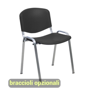 Sedie attesa Agata DADO UNISIT - Grigia - Nero - D5PG/2/NE (conf.2)