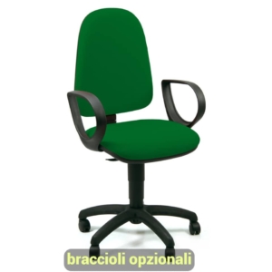 Sedia da ufficio eco-smart JUPITER UNISIT - polipropilene - Verde - Braccioli opzionali - JPL/EV