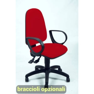 Sedia da scrivania operativa eco-smart TEAM UNISIT - ignifugo - Rosso - TMSY/IR