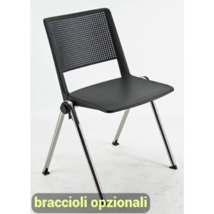 Sedute visitatore Rio UNISIT - Nero - RECP/2/NE (conf.2)