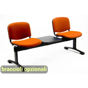 Panca 2 posti - Agata DADO UNISIT con tavolo - polipropilene - Arancione - L150xP58xH82 cm