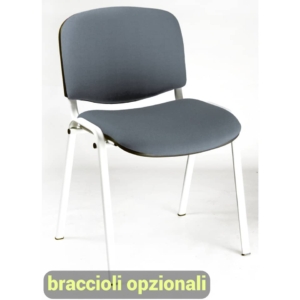 Sedie attesa ufficio Agata DADO UNISIT - ignifugo - Bianco - Antracite - D5B/2/IT (conf.2)