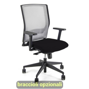 Sedia ergonomica semidirezionale X RAY UNISIT - polipropilene - Nero