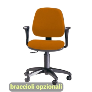 Sedia operativa Young UNISIT - polipropilene - Arancione - braccioli opzionali