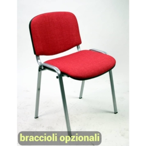Sedie collettività Agata DADO UNISIT - polipropilene - cromo - Rosso - D5C/2/ER (conf.2)