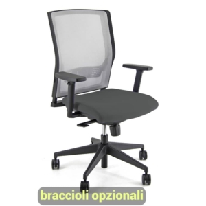 Sedia ergonomica semidirezionale X RAY UNISIT - polipropilene - Grigio scuro
