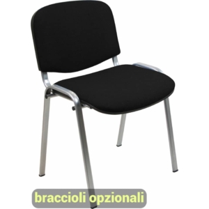 Sedie attesa ufficio Agata DADO UNISIT - ignifugo - Grigia - Nero - D5G/2/IN (conf.2)