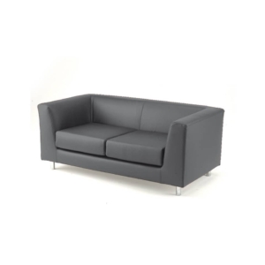 Divano 2 posti - divanetto attesa in pelle - QUAD UNISIT - Grigio - QD2/PT