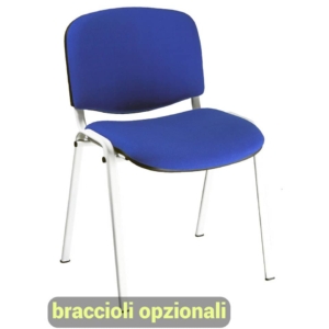 Sedie attesa ufficio Agata DADO UNISIT - ignifugo - Bianco - Blu - D5B/2/IB (conf.2)