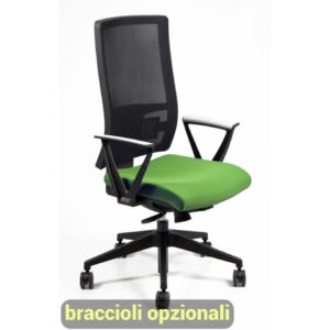 Sedia da ufficio con ruote NEREIDE UNISIT - polipropilene - Verde - NDA/EV