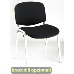 Sedie attesa ufficio Agata DADO UNISIT - polipropilene - Bianco - Nero - D5B/2/EN (conf.2)
