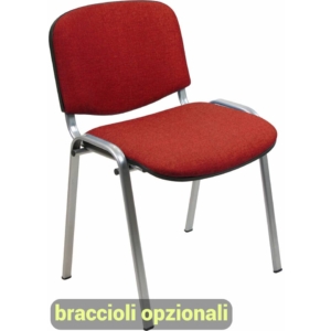 Sedie attesa ufficio Agata DADO UNISIT - ignifugo - Grigia - Rosso - D5G/2/IR (conf.2)