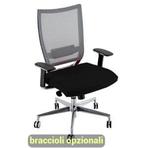 Sedia ergonomica da ufficio CONCEPT UNISIT - pelle - Nero - COTXL/PN