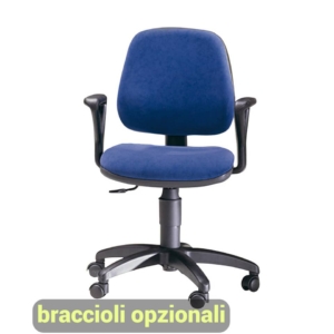 Sedia operativa Young UNISIT - ignifugo - Blu - braccioli opzionali
